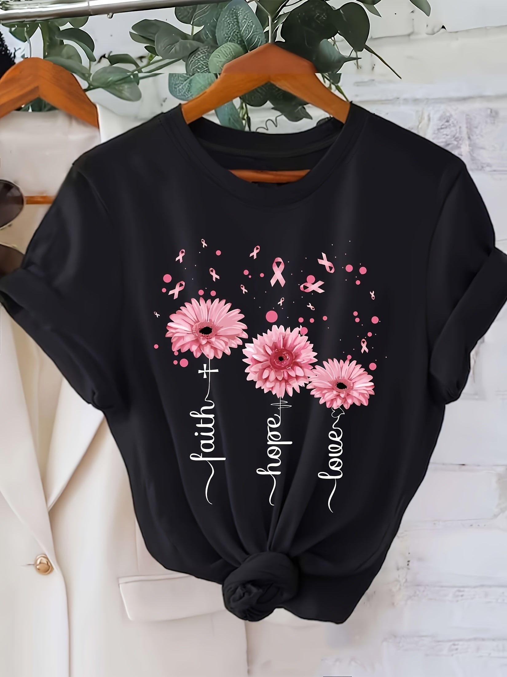 180g T-shirt, Ladies Short Sleeve T-shirt, Printing Trend, Soft And Comfortable Skin-friendly, Refreshing And Simple, Stylish Pullover